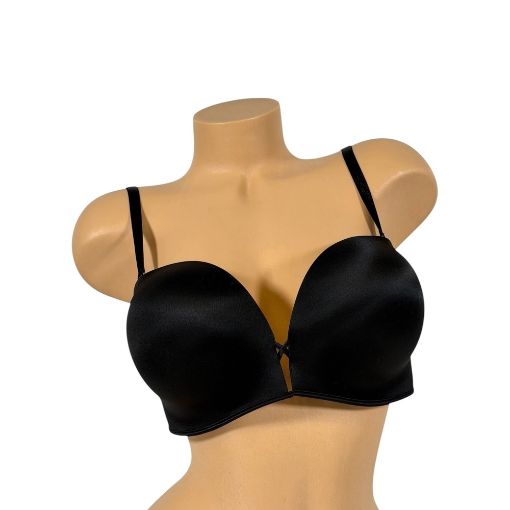 Victoria's Secret 36D Bombshell Add 2 Cups Push Up Multi-way Demi Bra Black